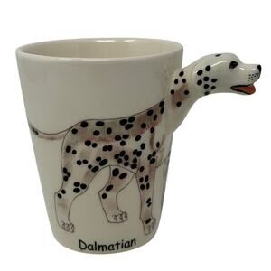 World Market 3D Dalmatian Dog Mug Ceramic Coffee Cup Spotted Handle